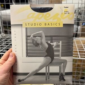 Capezio ADULT Studio Basics Black Footed Tights